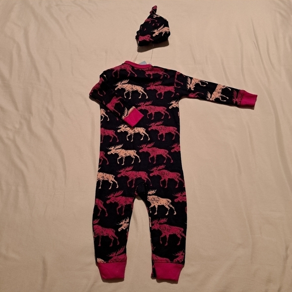 Hatley Little Blue House girls 3-6 months romper with matching hat NWT - Picture 3 of 6